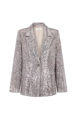 Hoss Intropia Blazers-Emilia. Blazer de lantejoulas Cinzento