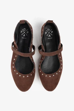 Popa Sabrinas|Calçado De Couro-Enfeites da Dançarina Lady Ondina Castanho