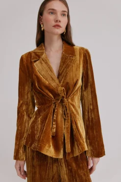 Hoss Intropia Blazers-Erin. Blazer com laçada Dourado