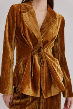 Hoss Intropia Blazers-Erin. Blazer com laçada Dourado