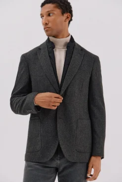 Cortefiel Blazers|Blazers-Espiga de lã de peixe Cinzento