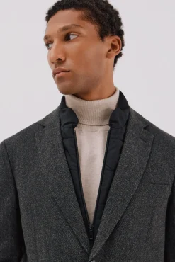 Cortefiel Blazers|Blazers-Espiga de lã de peixe Cinzento