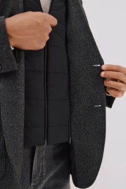 Cortefiel Blazers|Blazers-Espiga de lã de peixe Cinzento