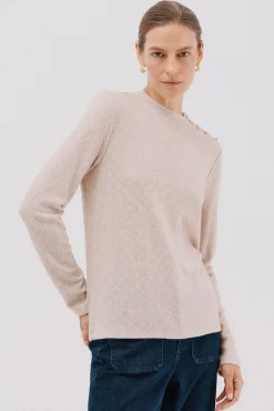 Cortefiel T-Shirts-Estrutura de losango superior Tostado