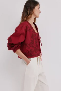 Hoss Intropia Sobretudos-Eva. jaqueta bordada Granada