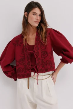 Hoss Intropia Sobretudos-Eva. jaqueta bordada Granada