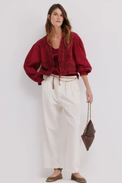 Hoss Intropia Sobretudos-Eva. jaqueta bordada Granada