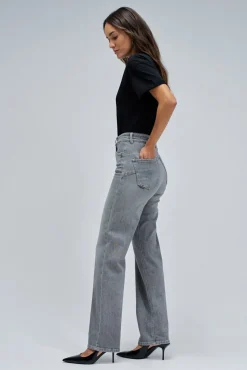Salsa Jeans Jeans-Fé empurra em jeans reto Cinzento