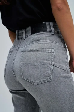 Salsa Jeans Jeans-Fé empurra em jeans reto Cinzento