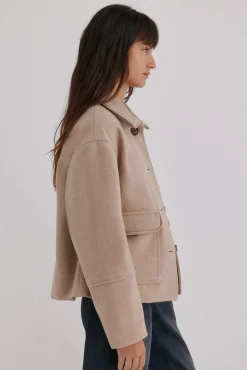 Hoss Intropia Casacos-Fabiana. Sobretudo curto Cinzento