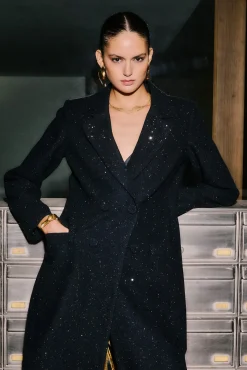 Hoss Intropia Casacos-Farah. Sobretudo cruzado Azul