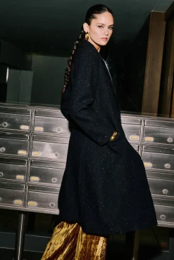 Hoss Intropia Casacos-Farah. Sobretudo cruzado Azul