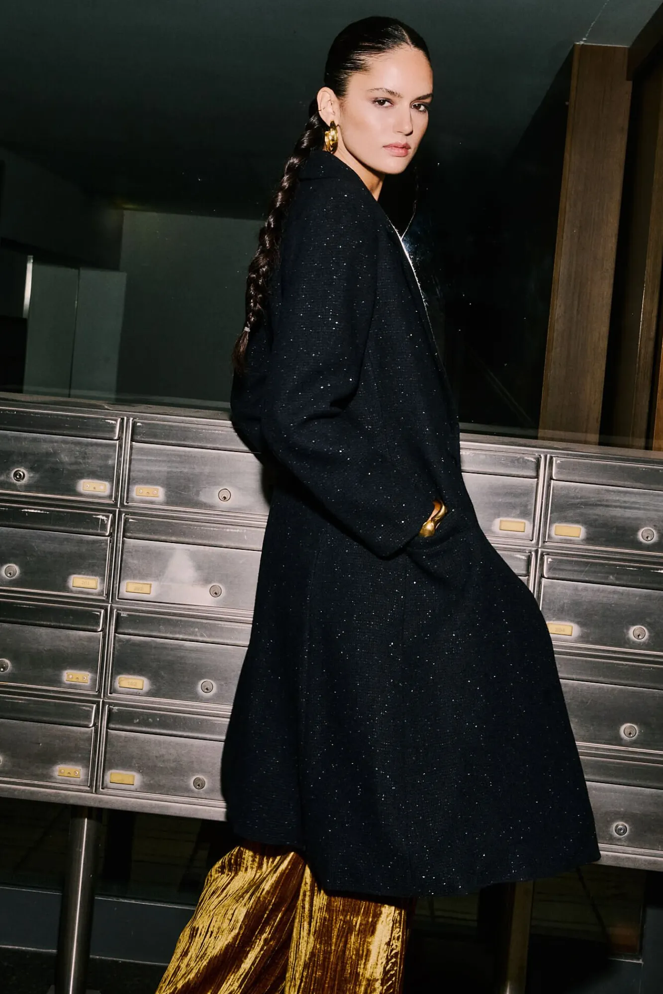 Hoss Intropia Casacos-Farah. Sobretudo cruzado Azul