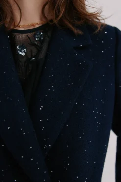 Hoss Intropia Casacos-Farah. Sobretudo cruzado Azul