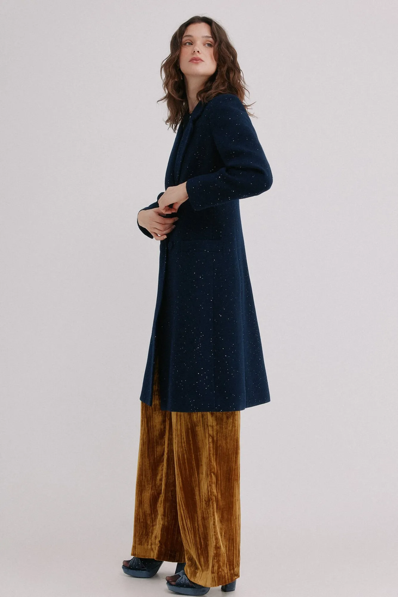 Hoss Intropia Casacos-Farah. Sobretudo cruzado Azul