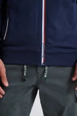 Williot Sweatshirts-Fecho-Éclair com sweatshirt Sport Azul