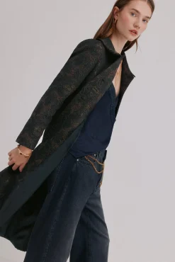 Hoss Intropia Sobretudos|Casacos-Fiorella. Sobrecasaca jacquard Cinzento