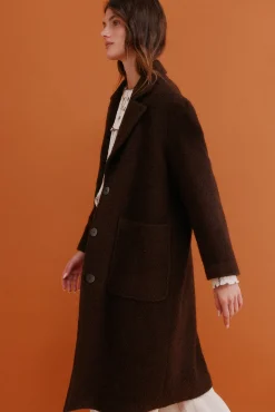 Hoss Intropia Casacos-Flora. Sobretudo com bolsos Castanho