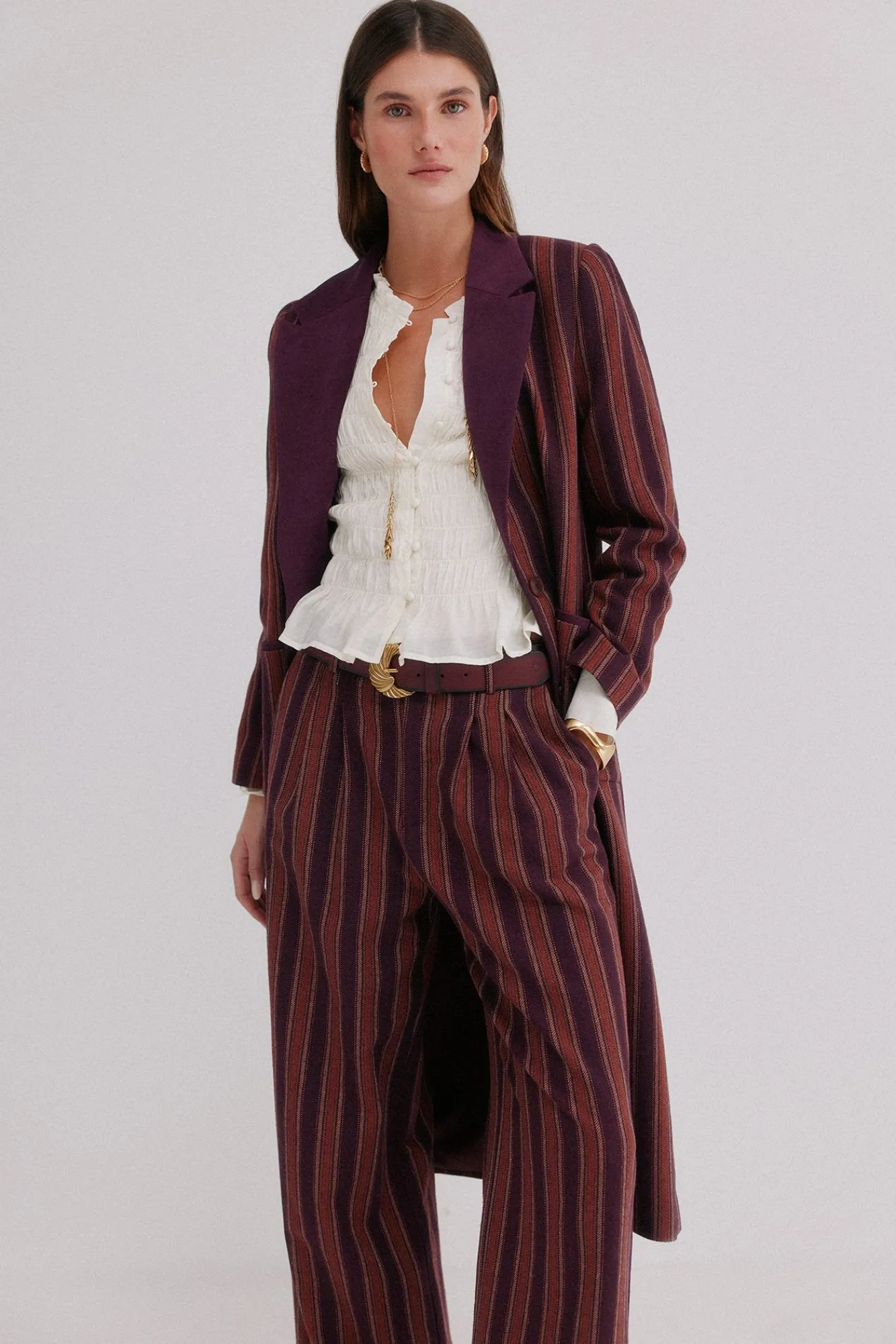 Hoss Intropia Sobretudos|Casacos-Francesca. Sobrecasaca riscas Granada