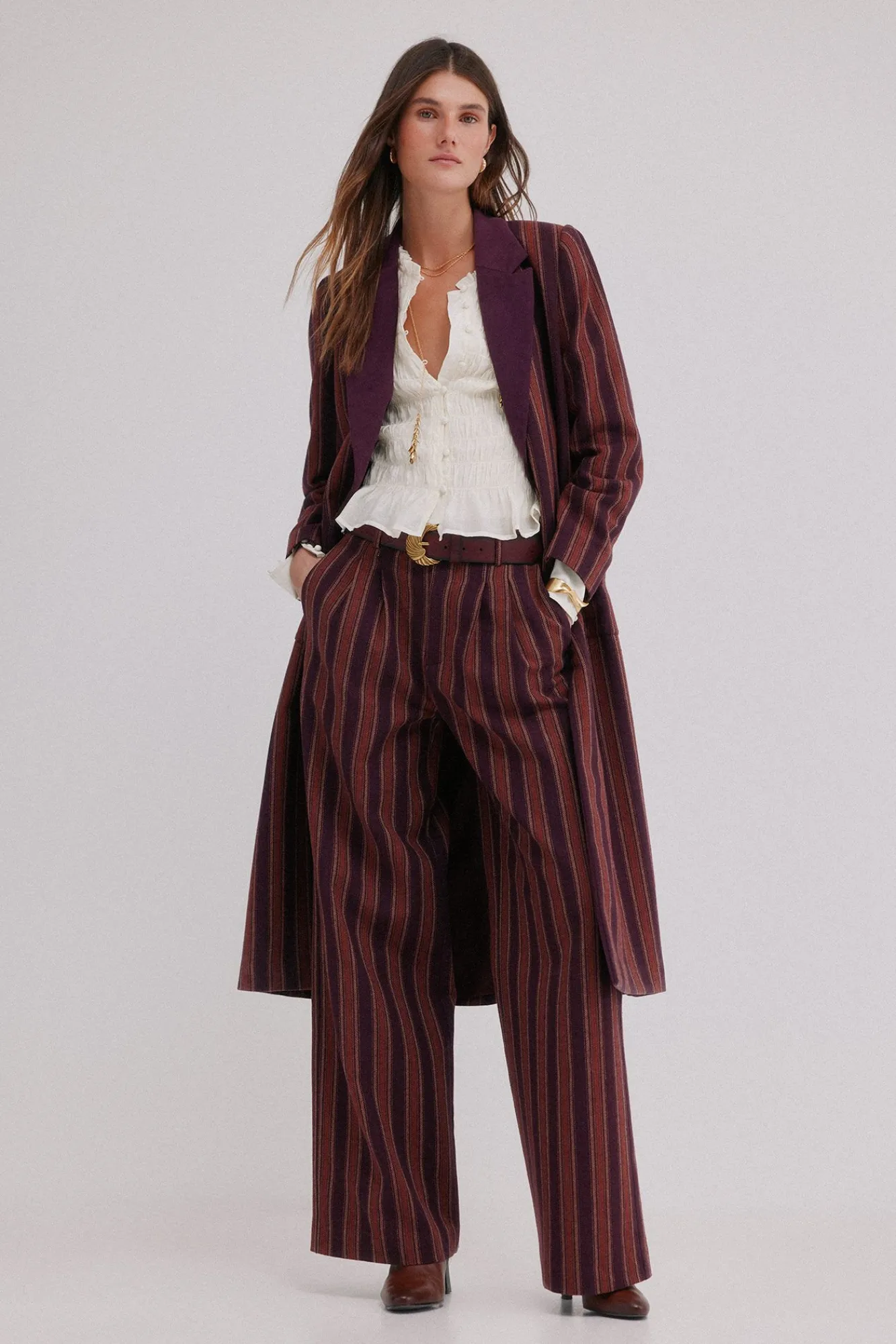 Hoss Intropia Sobretudos|Casacos-Francesca. Sobrecasaca riscas Granada