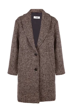 Hoss Intropia Casacos-Fátima. Sobretudo com lapela Ecru