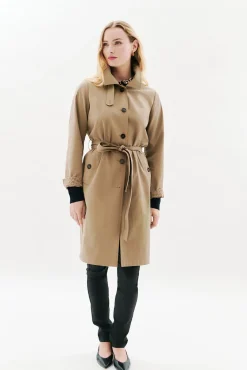 Caroll Gabardines|Sobretudos-Gabardina abotoada Tostado