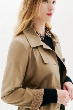 Caroll Gabardines|Sobretudos-Gabardina abotoada Tostado