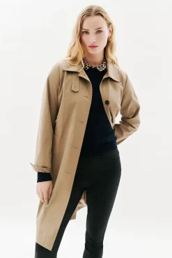 Caroll Gabardines|Sobretudos-Gabardina abotoada Tostado