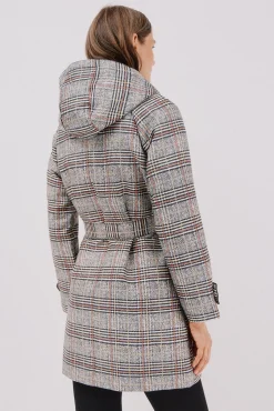 Cortefiel Casacos|Gabardines-Gabardina acetinada capuz desmontável Multicolorido