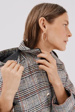 Cortefiel Casacos|Gabardines-Gabardina acetinada capuz desmontável Multicolorido