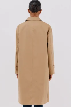 Cortefiel Gabardines|Casacos-Gabardina comprida Tostado