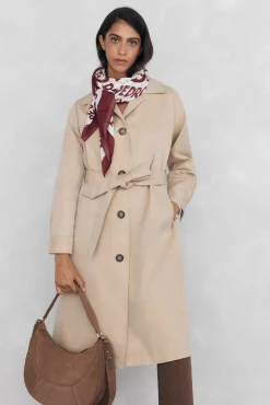 Pedro del Hierro Gabardines|Casacos-Gabardina comprida Beige