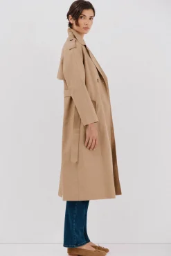 Cortefiel Gabardines|Casacos-Gabardina comprida Tostado