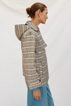 Cortefiel Gabardines|Casacos-Gabardina curta com véu Multicolorido