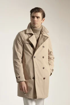 PuroEGO Sobretudos-Gabardina impermeável Castanho