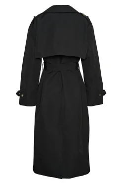 Vero Moda Gabardines|Sobretudos-Gabardina longo básico Preto