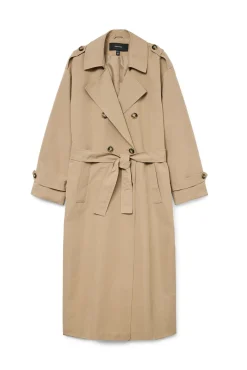 Vero Moda Gabardines|Sobretudos-Gabardina longo básico Castanho