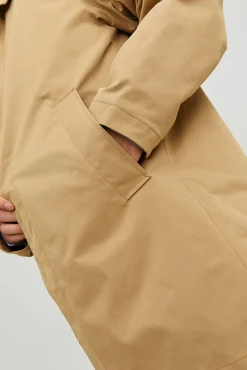 Jack & Jones Sobretudos-Gabardine com gola italiana cru