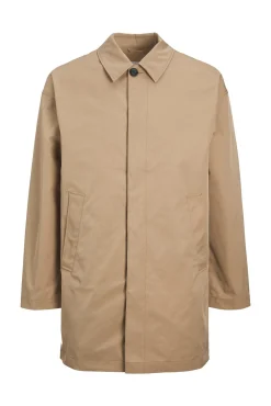 Jack & Jones Sobretudos-Gabardine com gola italiana cru