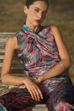 Hoss Intropia T-Shirts|Blusas-Gadea. Top halter estampado Multicolorido