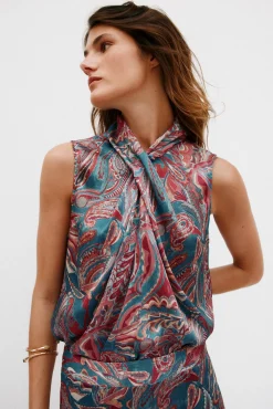 Hoss Intropia T-Shirts|Blusas-Gadea. Top halter estampado Multicolorido