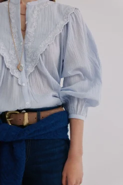 Hoss Intropia Blusas-Gael. Blusa bordada Azul