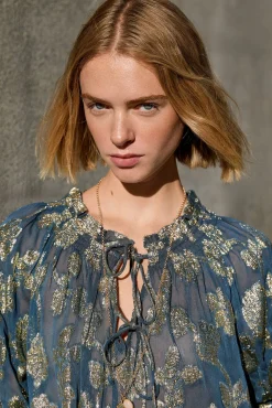 Hoss Intropia Blusas-Gianna. Blusa jacquard Azul