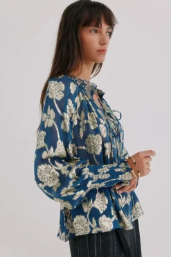 Hoss Intropia Blusas-Gianna. Blusa jacquard Azul