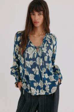 Hoss Intropia Blusas-Gianna. Blusa jacquard Azul