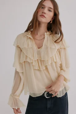 Hoss Intropia Blusas-Giulia. Blusa romântica Ecru