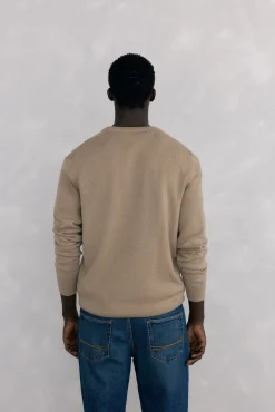 Pedro del Hierro Camisolas-Gola de lã merino e cashmere com bico Beige