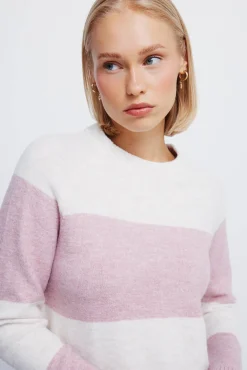 Springfield Camisolas-gola de tricô trançado rosa