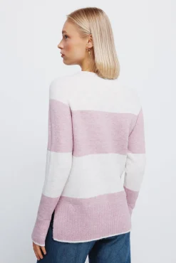 Springfield Camisolas-gola de tricô trançado rosa