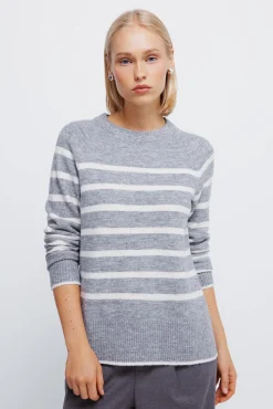 Springfield Camisolas-gola de tricô trançado cinzento